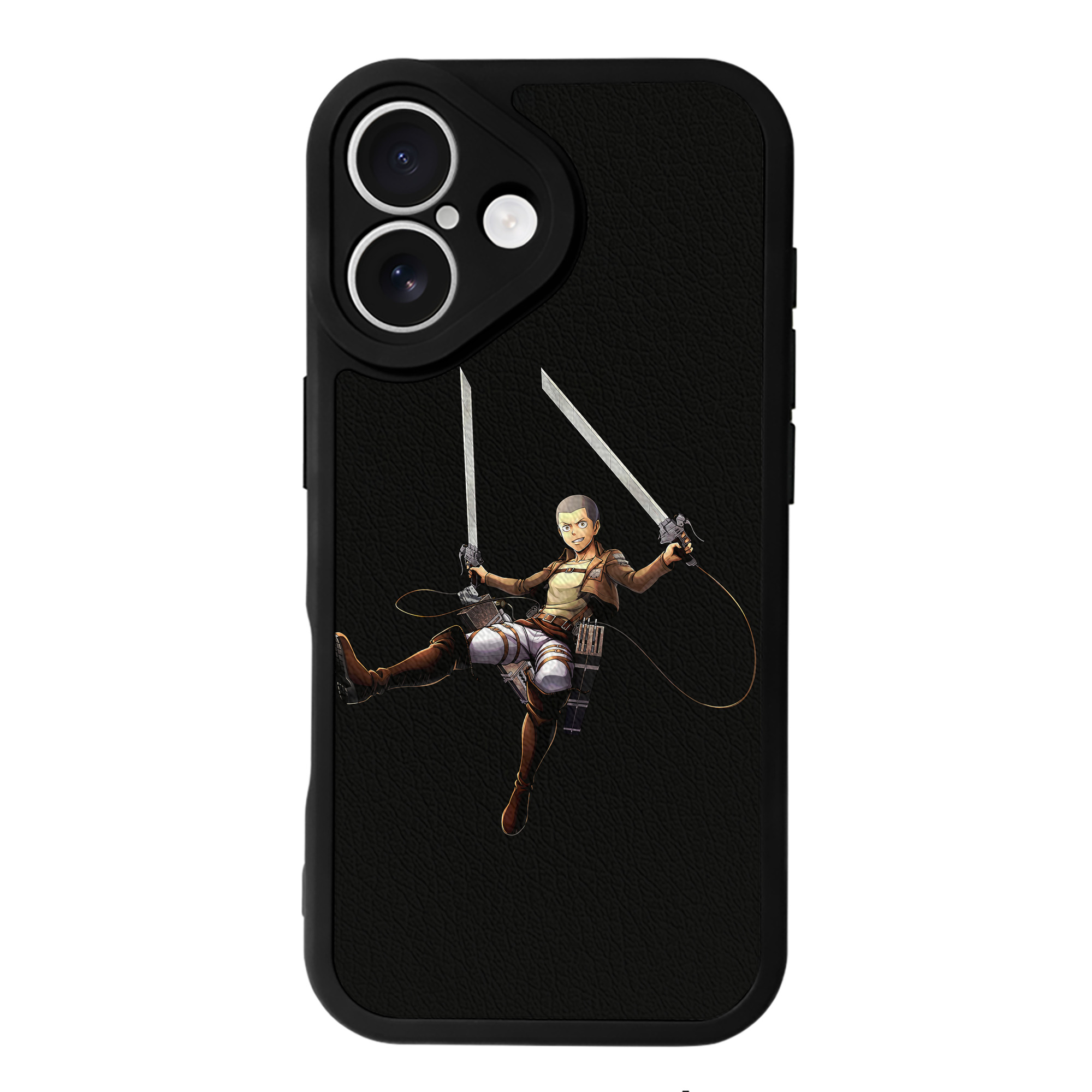 （画像用） 進撃の巨人 コニー·スプリンガー Attack on Titan Connie Springer 【iPhone 16シリーズ対応】シリコンスマホケース（レザー調） 材質：シリコン